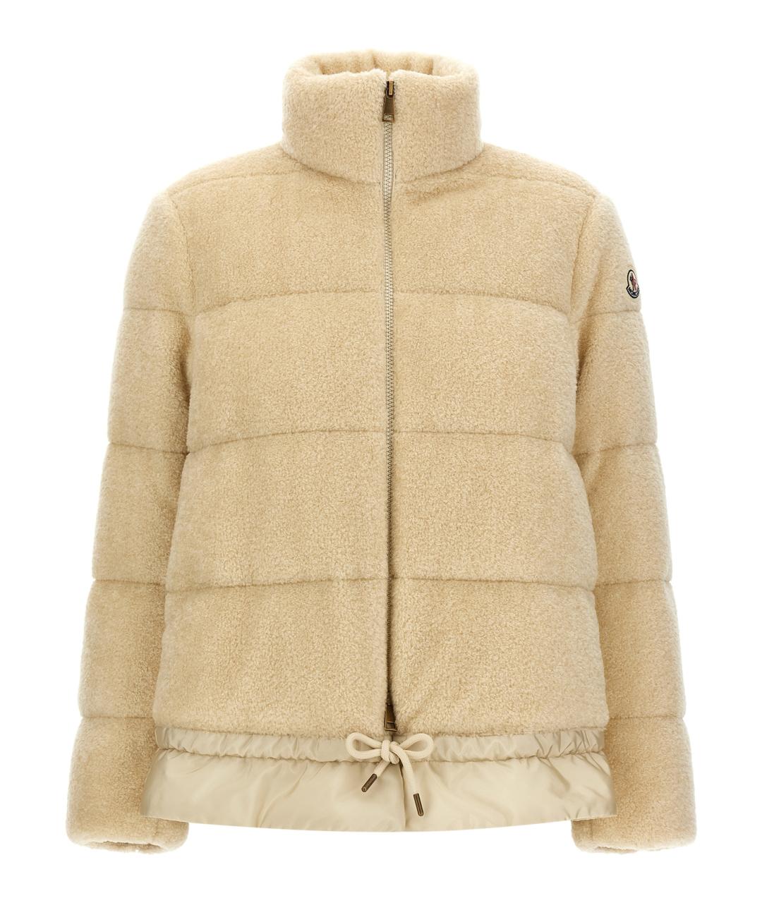 MONCLER Бежевый пуховик, фото 1