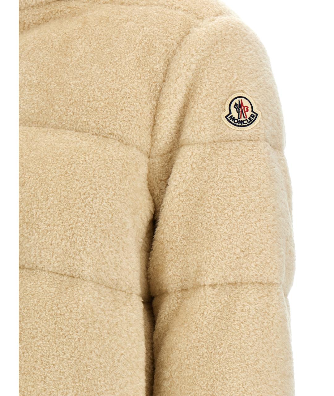 MONCLER Бежевый пуховик, фото 4