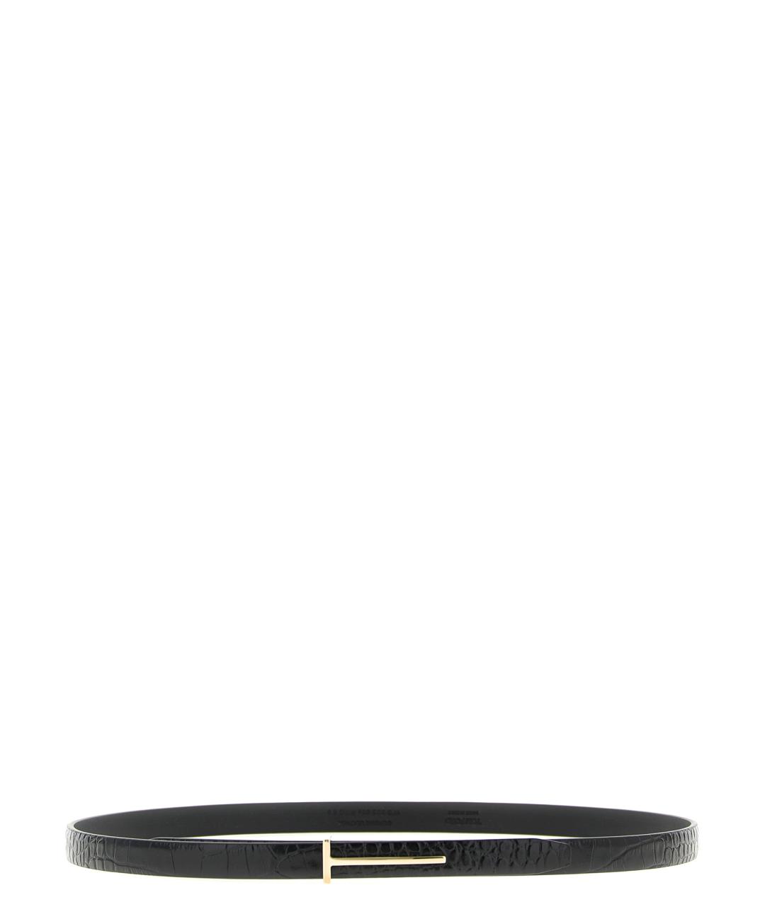 TOM FORD Черный кожаный ремень, фото 1