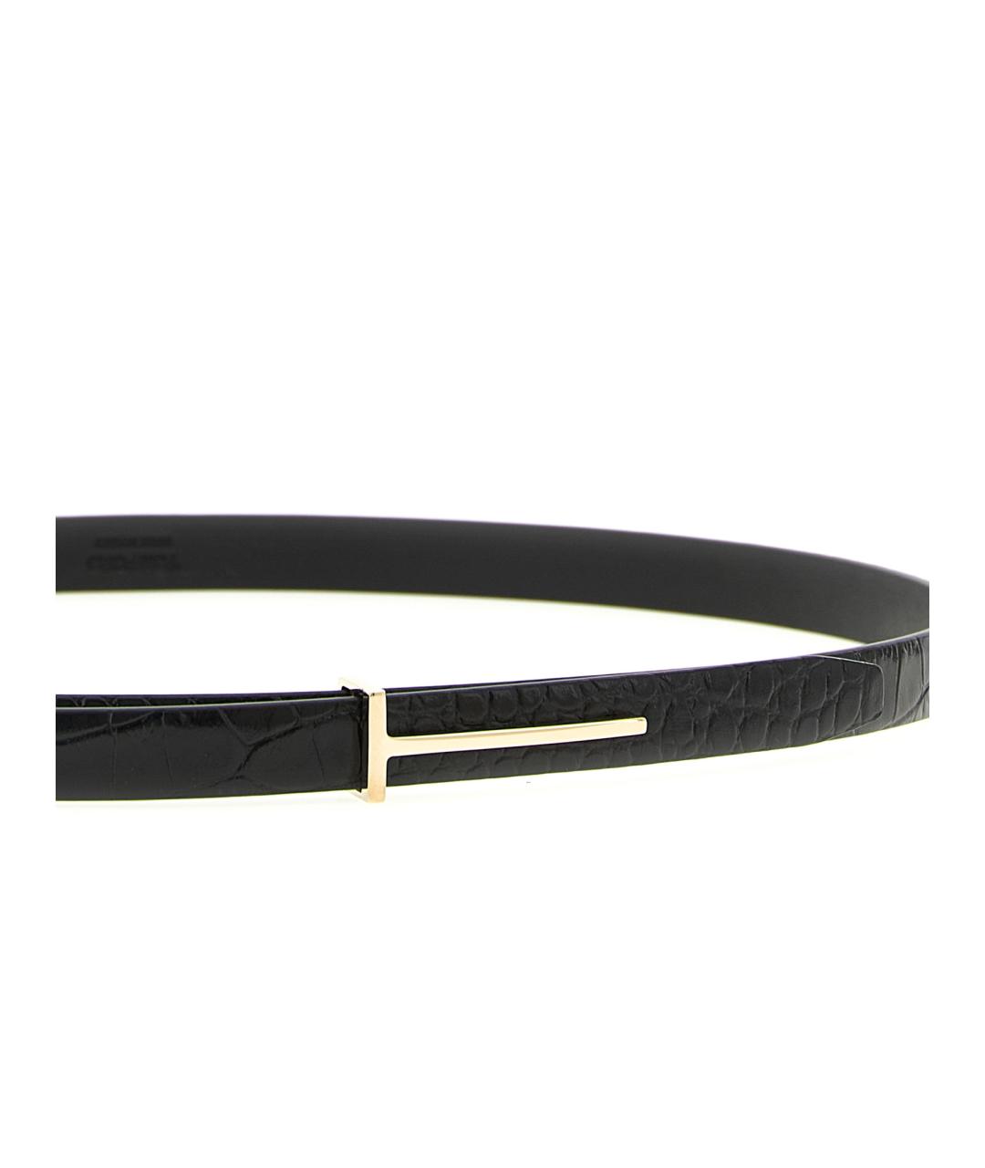 TOM FORD Черный кожаный ремень, фото 3