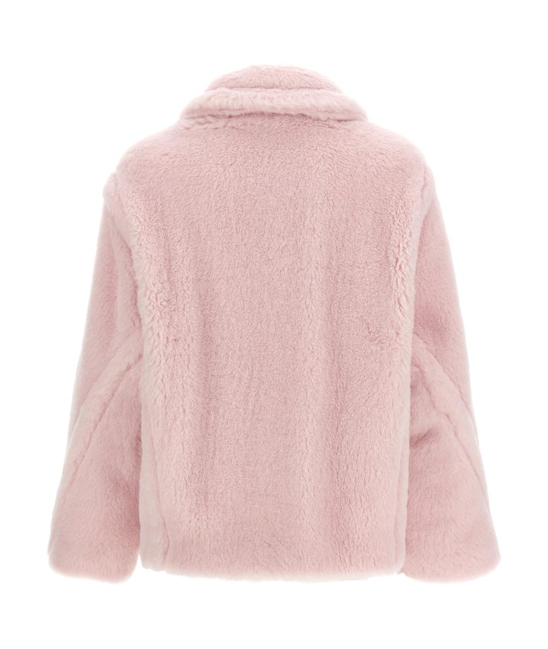 MAX MARA Розовая шерстяная шуба, фото 2