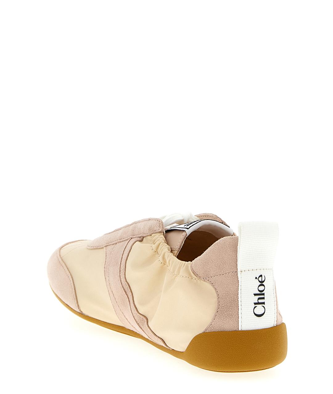 CHLOE Бежевые текстильные кроссовки, фото 3