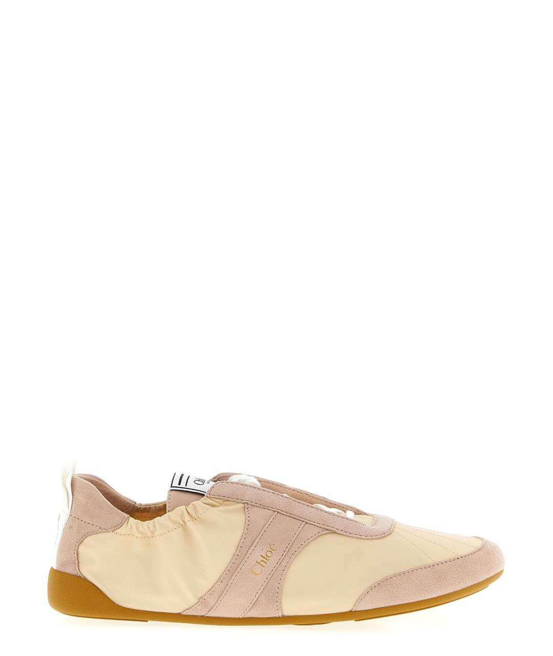 CHLOE Бежевые текстильные кроссовки, фото 1