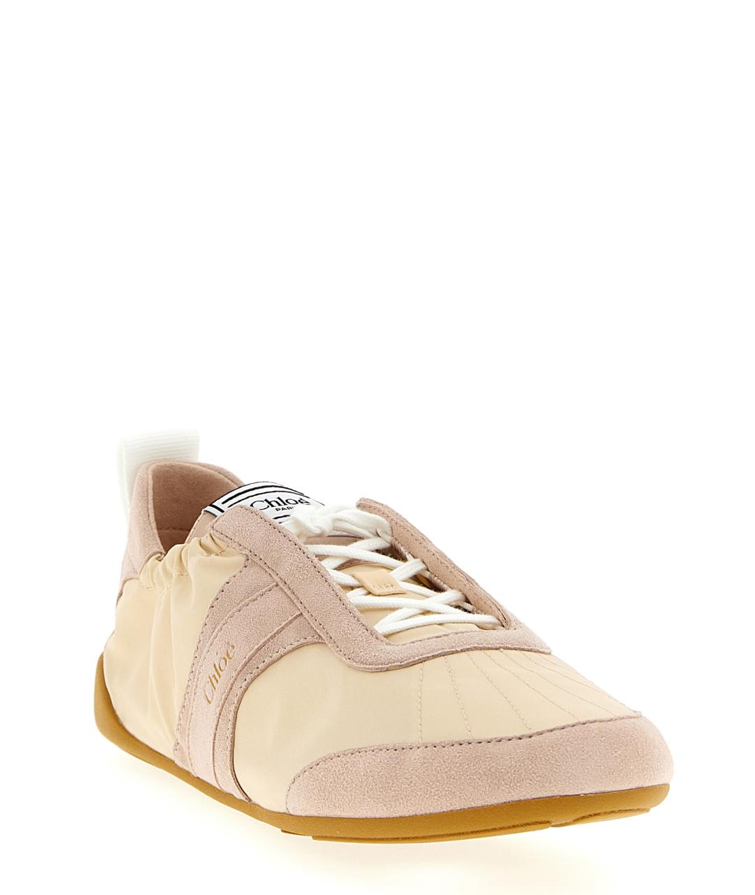 CHLOE Бежевые текстильные кроссовки, фото 2