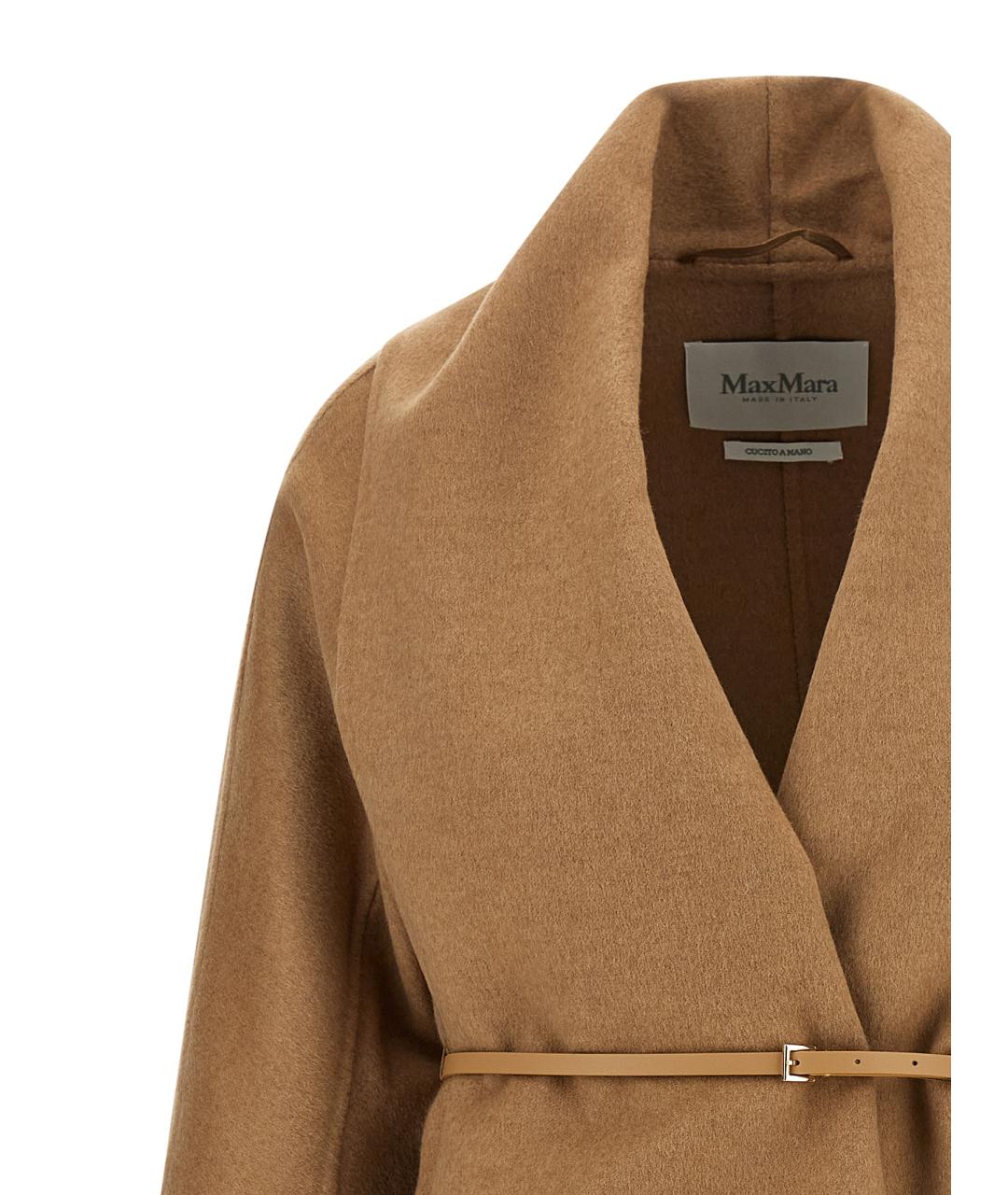 MAX MARA Бежевое шерстяное пальто, фото 3