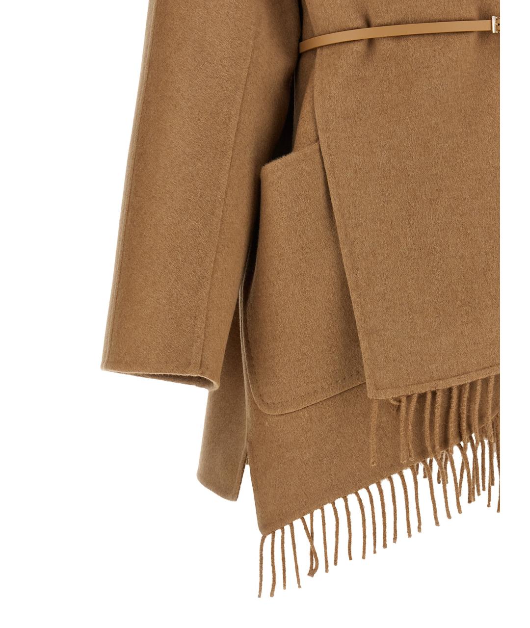 MAX MARA Бежевое шерстяное пальто, фото 4