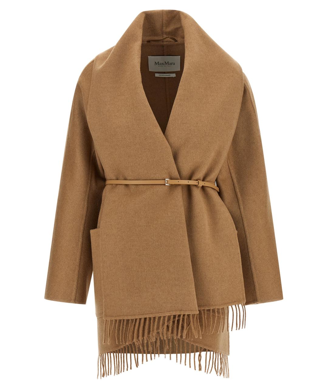 MAX MARA Бежевое шерстяное пальто, фото 1