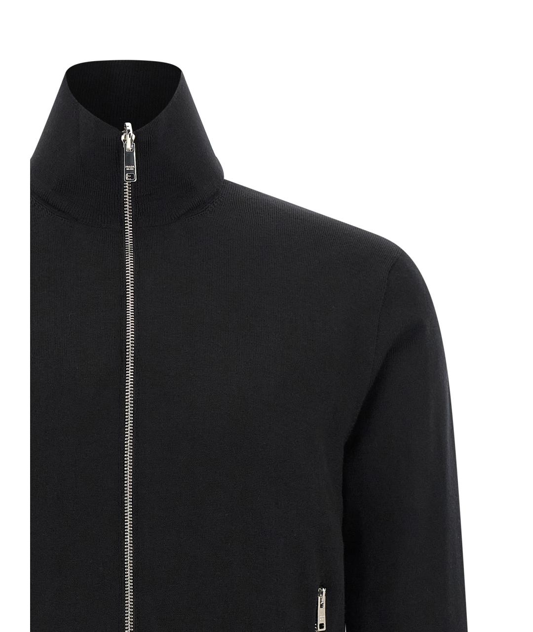 PRADA Черный шерстяной кардиган, фото 4