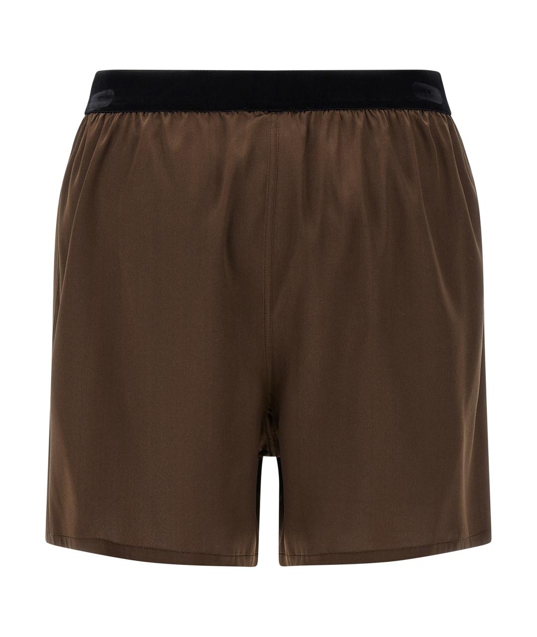 TOM FORD Коричневые шелковые шорты, фото 2