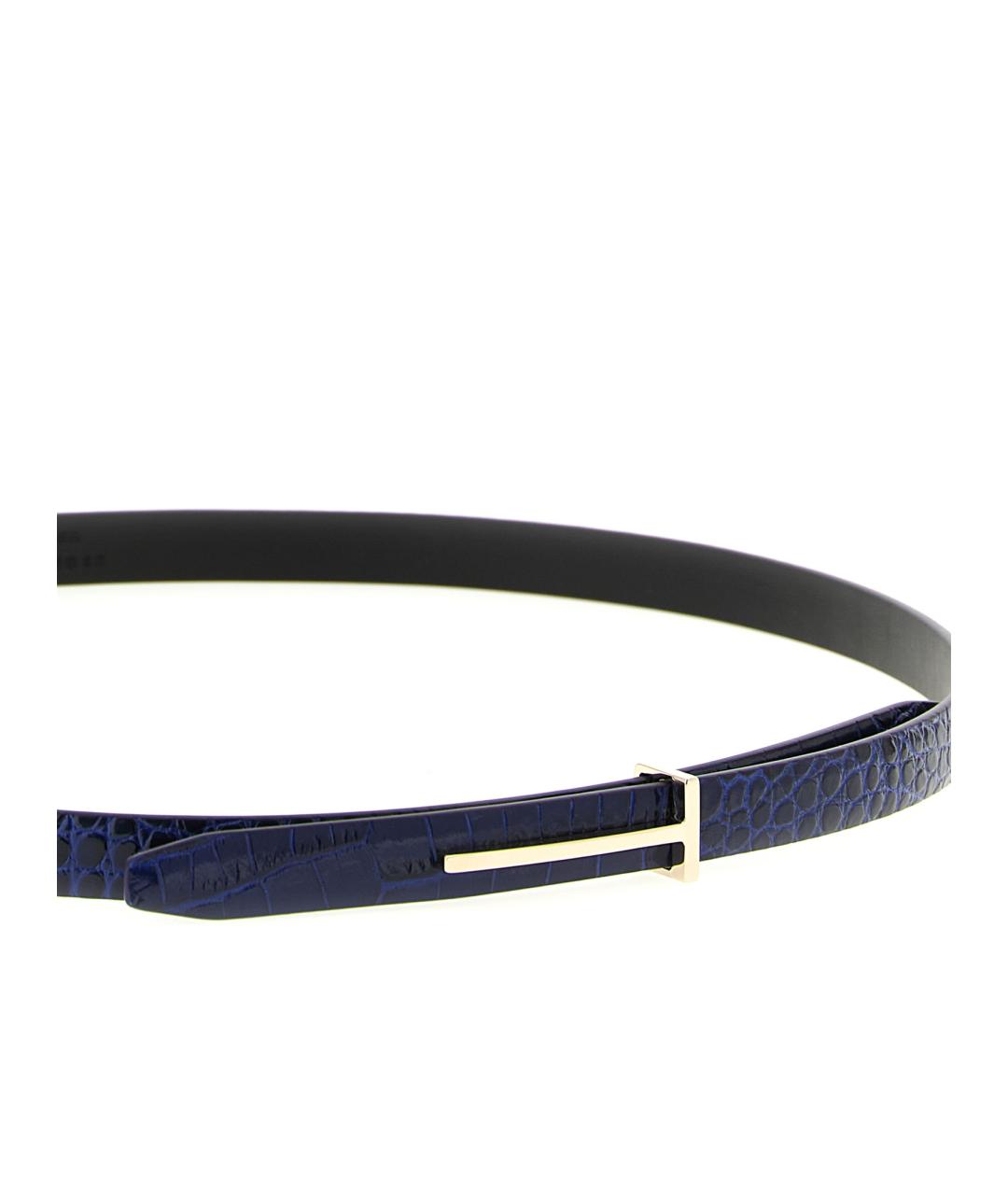 TOM FORD Синий кожаный ремень, фото 3