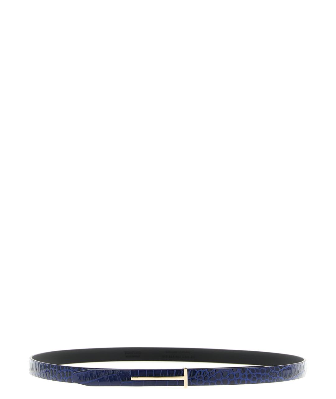 TOM FORD Синий кожаный ремень, фото 1