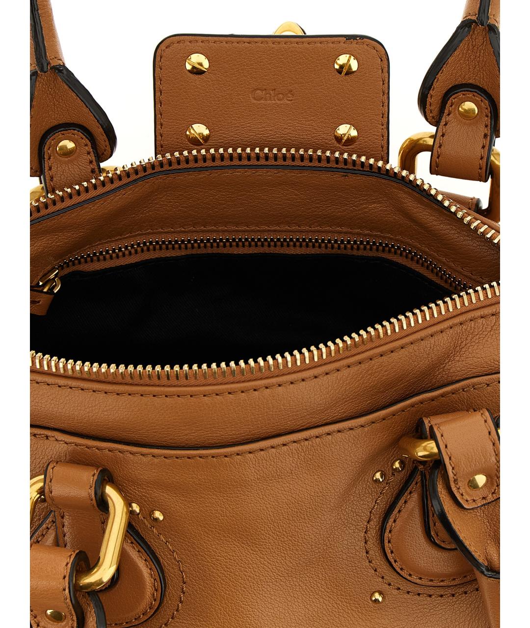 CHLOE Коричневая кожаная сумка тоут, фото 4
