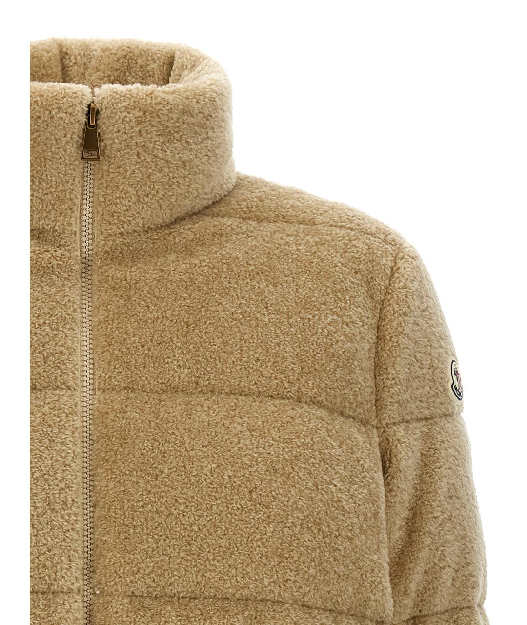 MONCLER Бежевый пуховик, фото 3