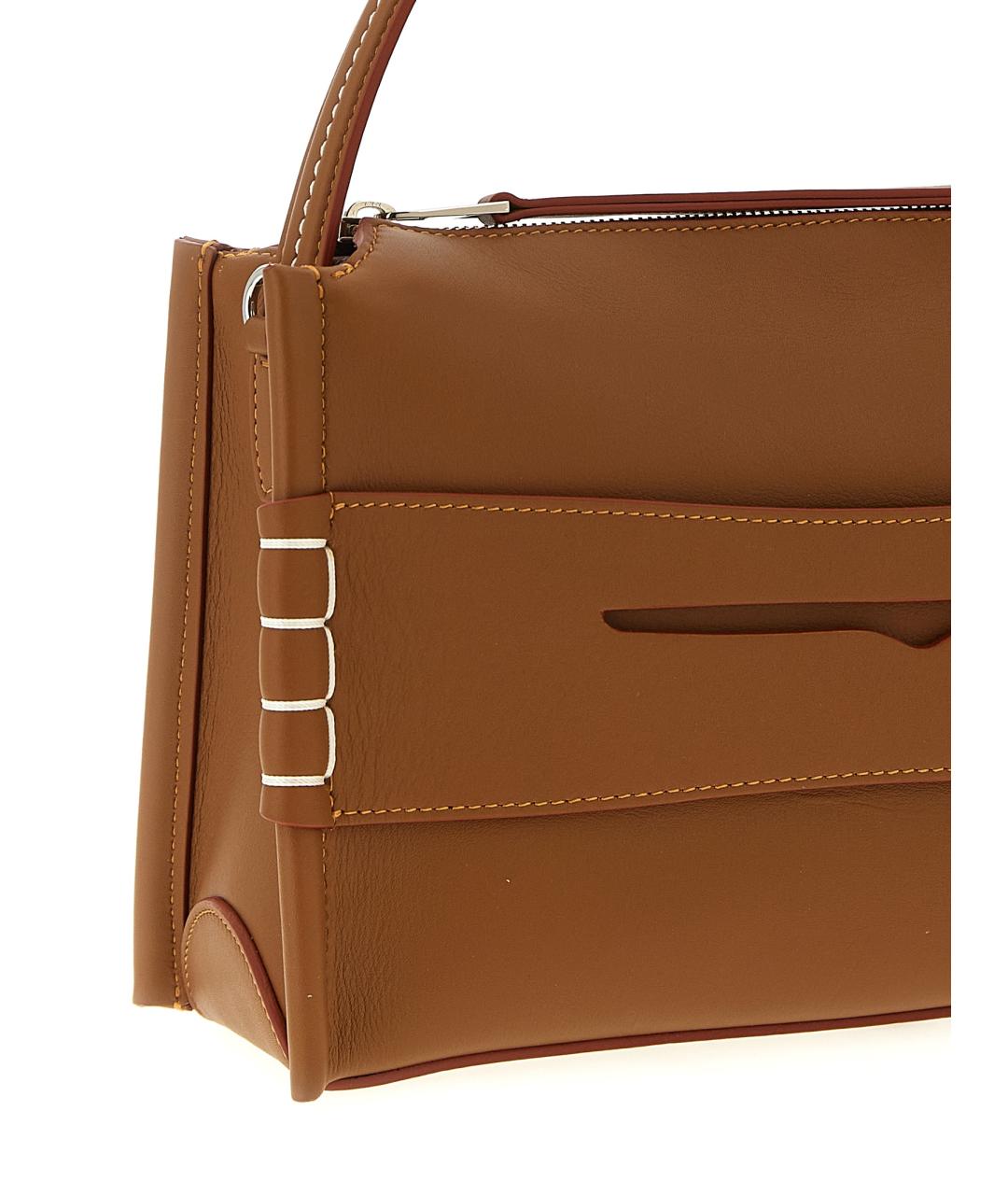 J.W.ANDERSON Коричневая кожаная сумка через плечо, фото 3