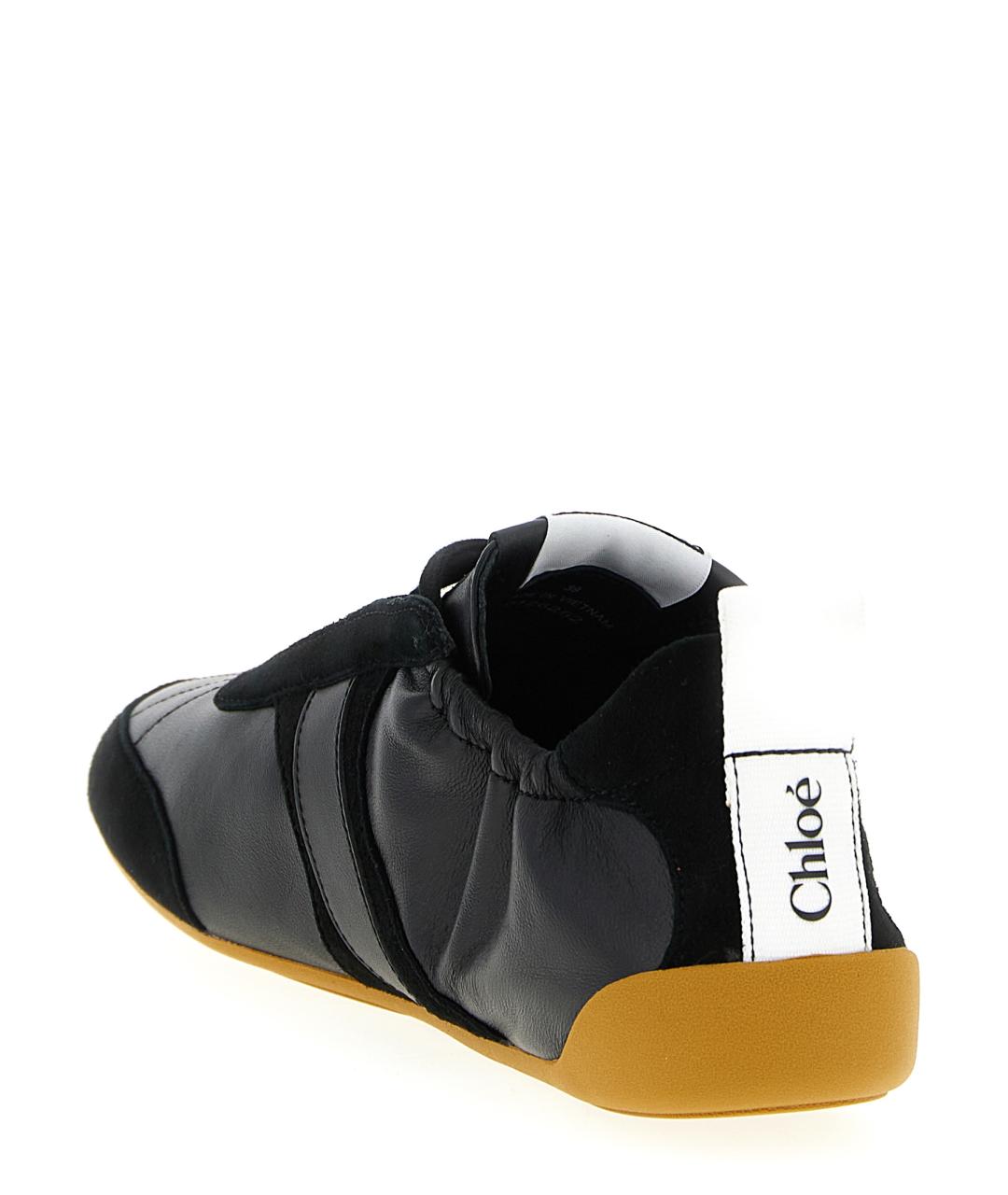CHLOE Черные кожаные кроссовки, фото 3
