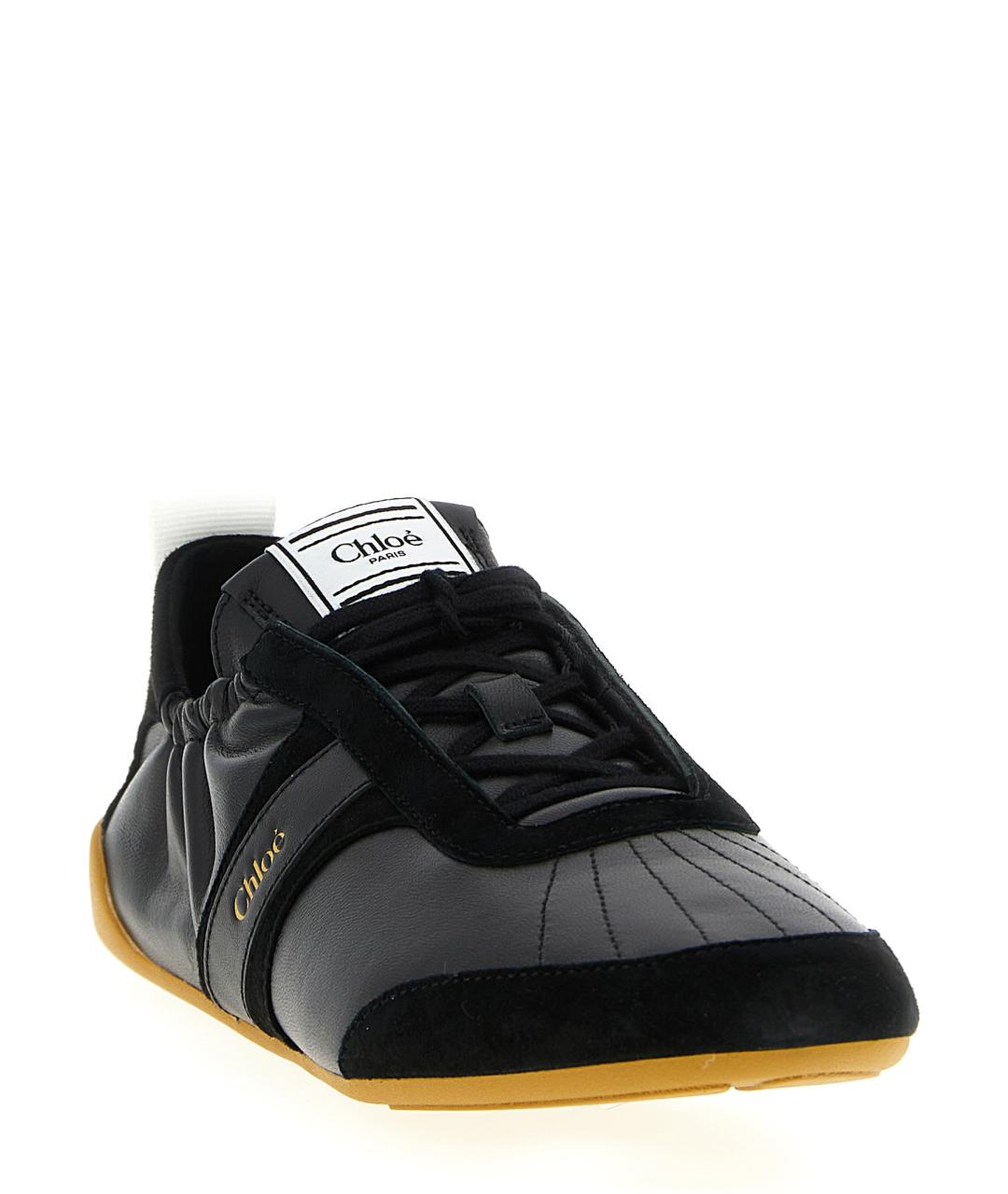CHLOE Черные кожаные кроссовки, фото 2