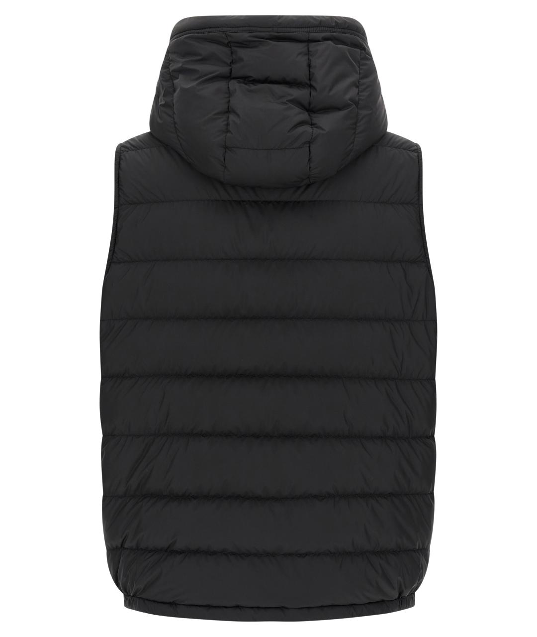 MONCLER Черный полиэстеровый жилет, фото 2