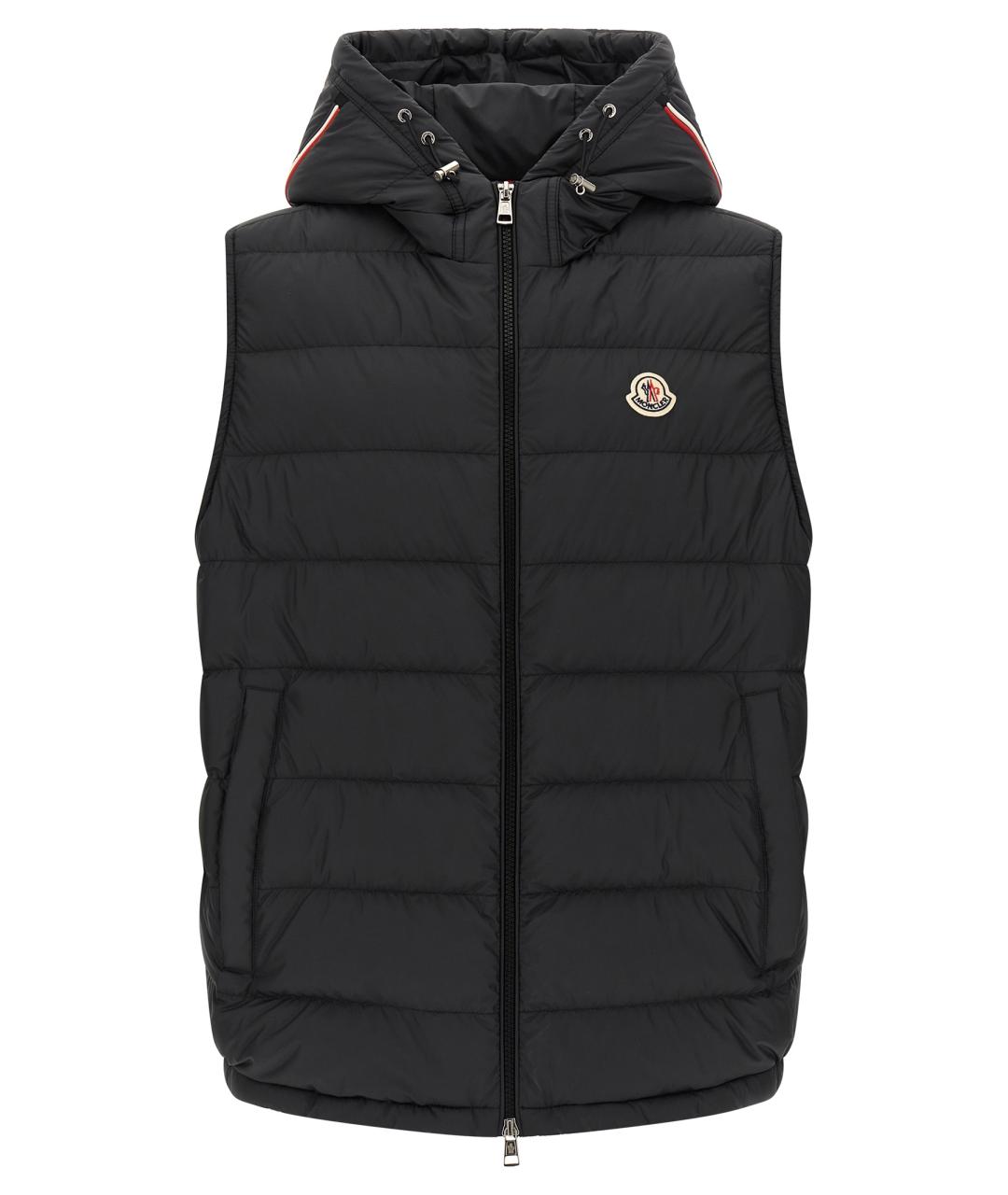 MONCLER Черный полиэстеровый жилет, фото 1