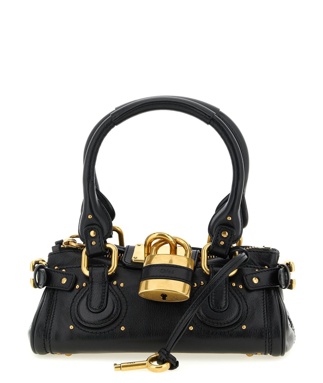 CHLOE Черная кожаная сумка тоут, фото 1