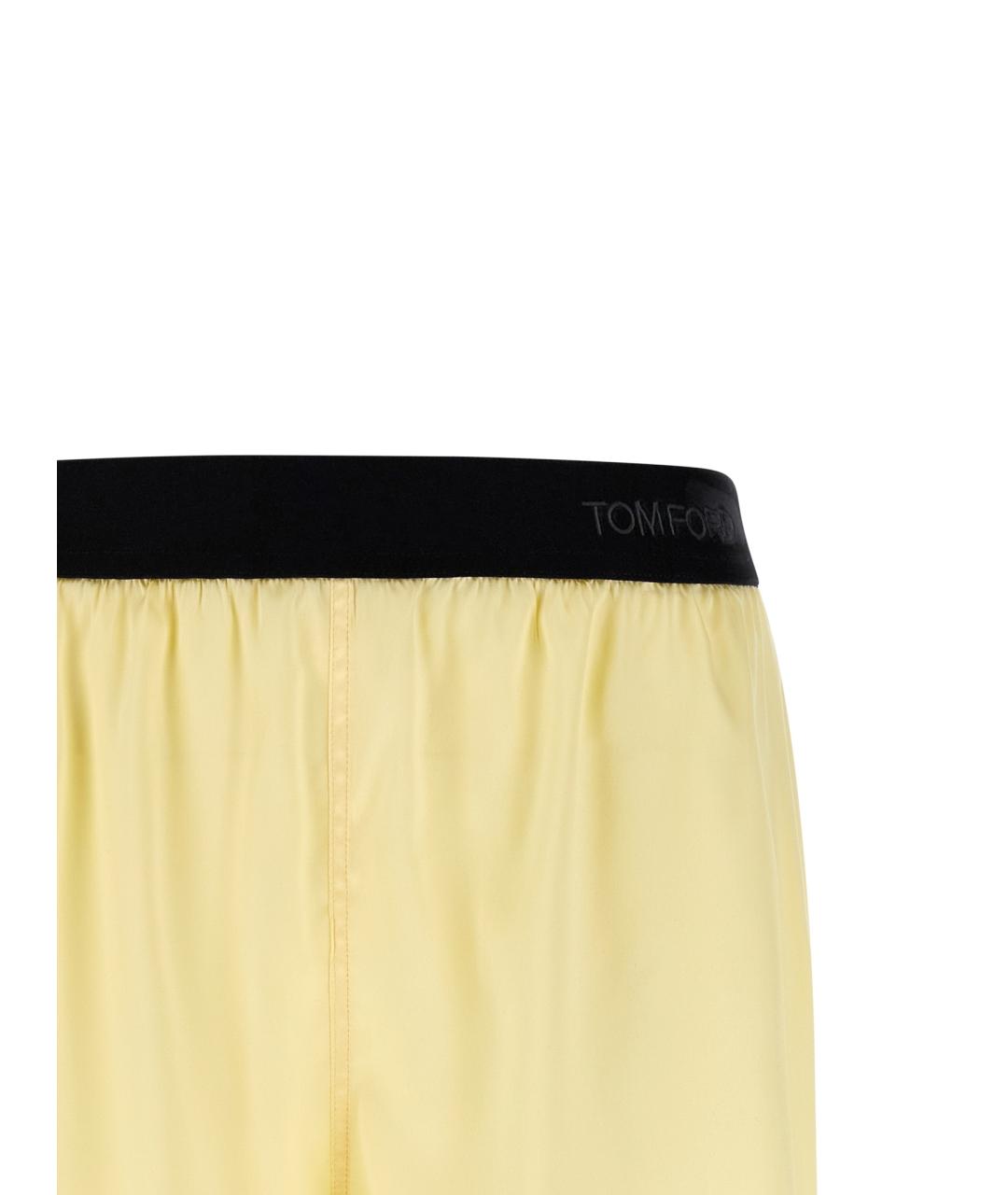 TOM FORD Желтые шелковые шорты, фото 3