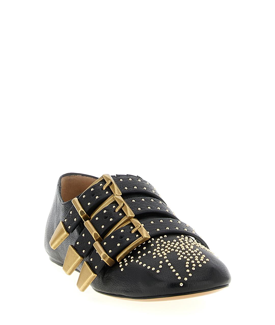 CHLOE Черные кожаные балетки, фото 2