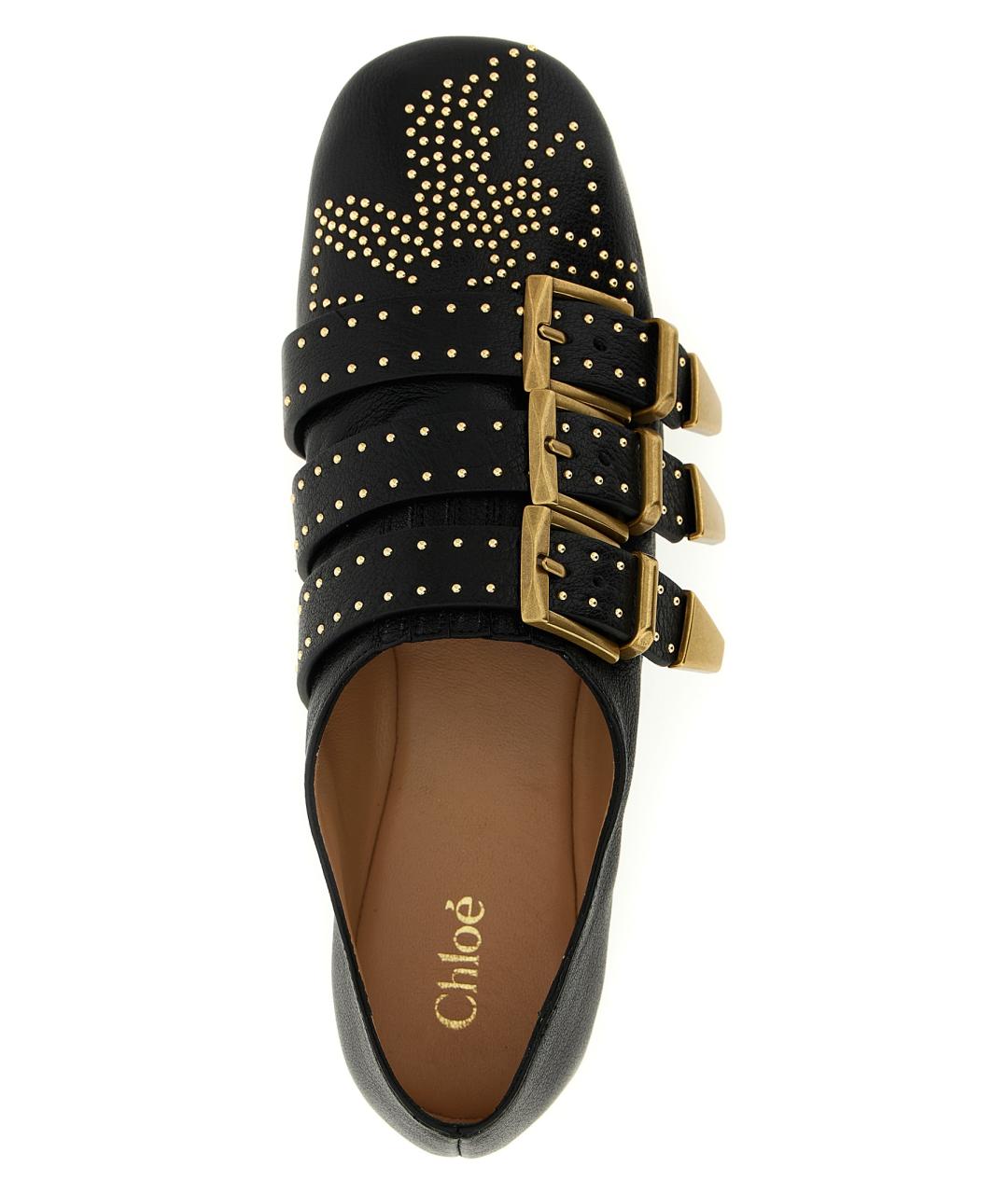 CHLOE Черные кожаные балетки, фото 4