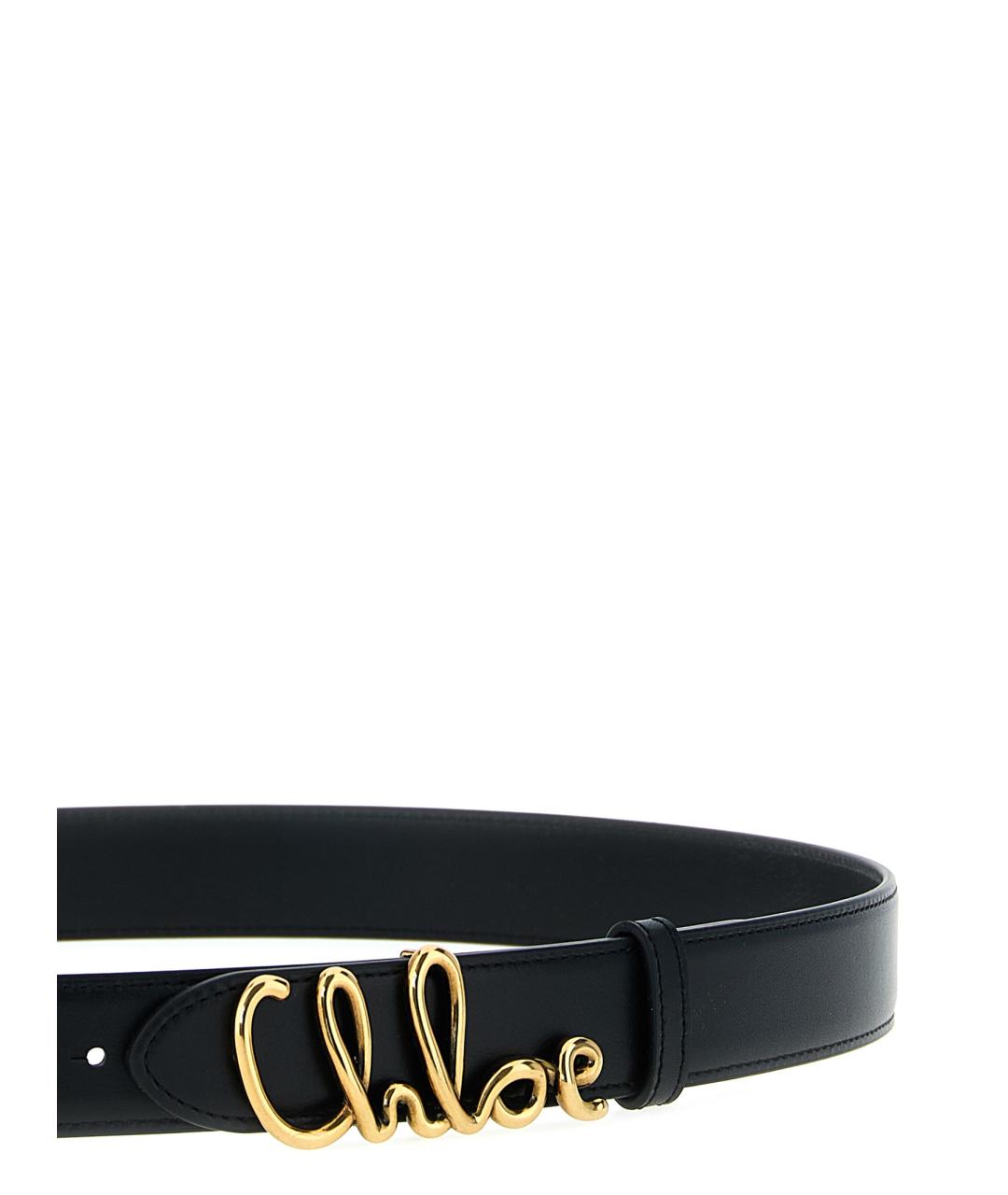 CHLOE Черный кожаный ремень, фото 3