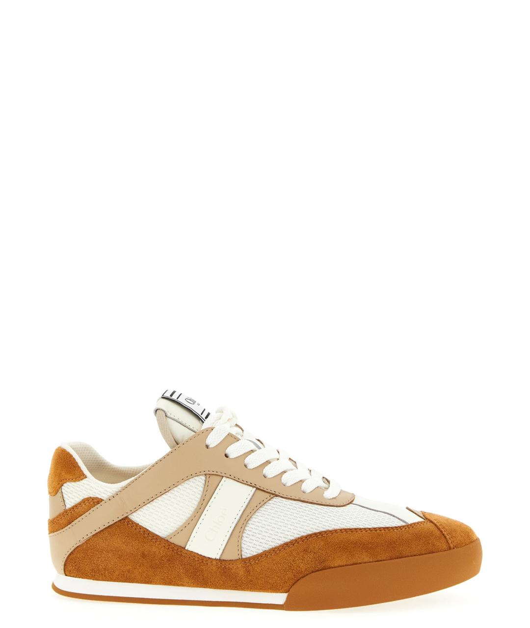 CHLOE Бежевые текстильные кроссовки, фото 1