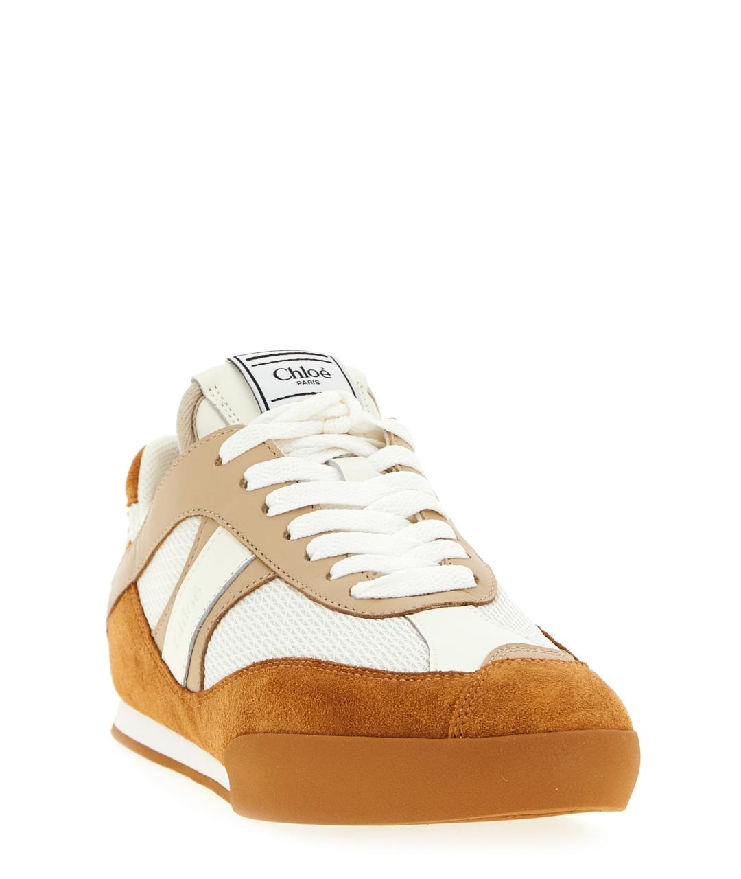 CHLOE Бежевые текстильные кроссовки, фото 2