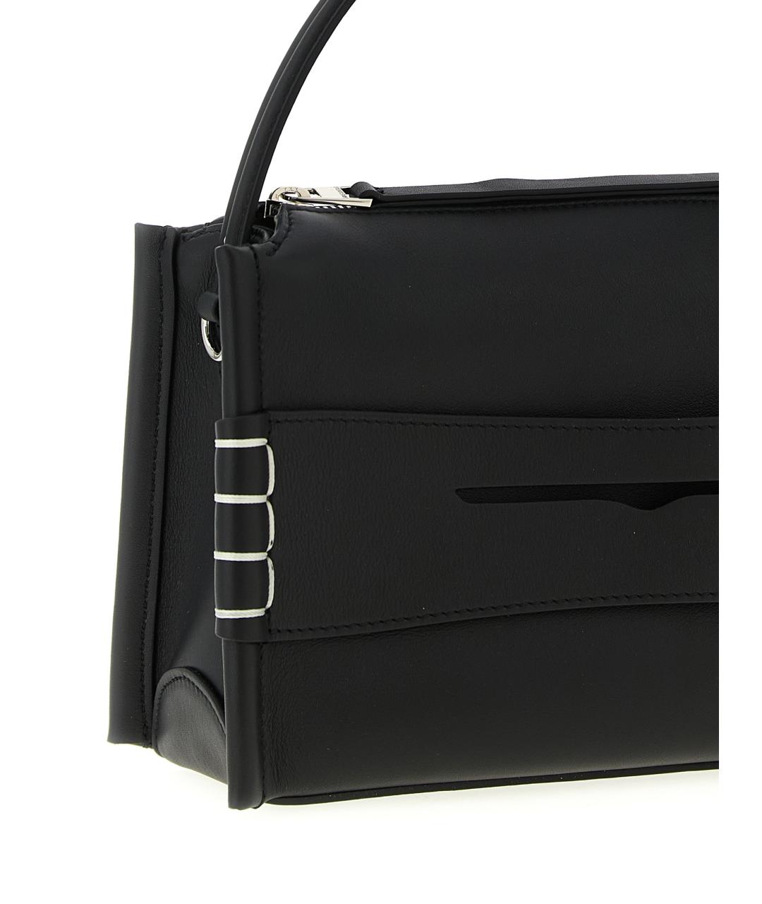 J.W.ANDERSON Черная кожаная сумка через плечо, фото 3