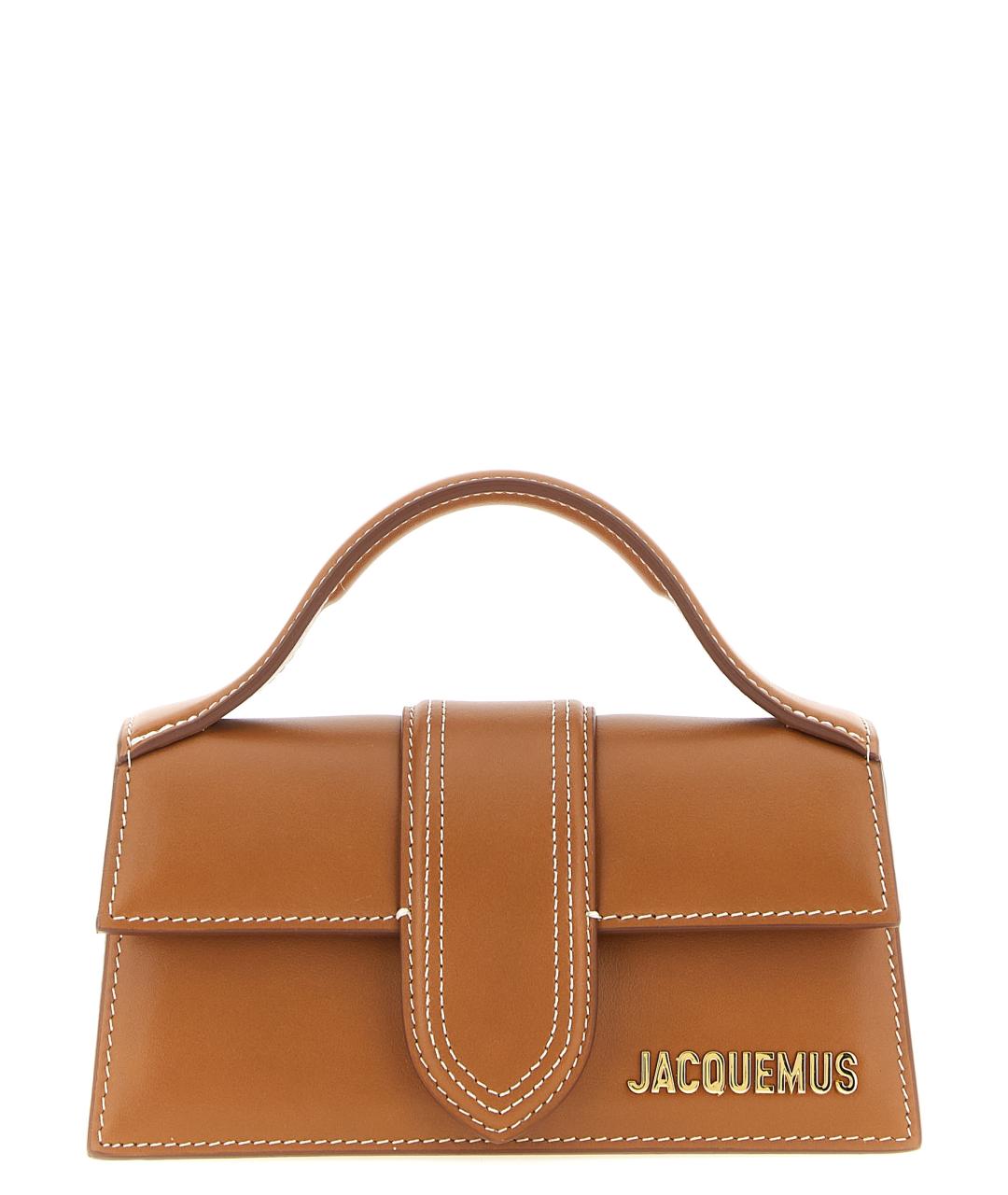 JACQUEMUS Коричневая кожаная сумка тоут, фото 1