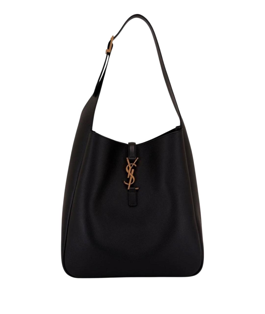 SAINT LAURENT Черная кожаная сумка через плечо, фото 1