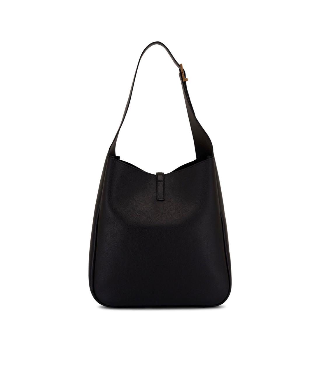 SAINT LAURENT Черная кожаная сумка через плечо, фото 2