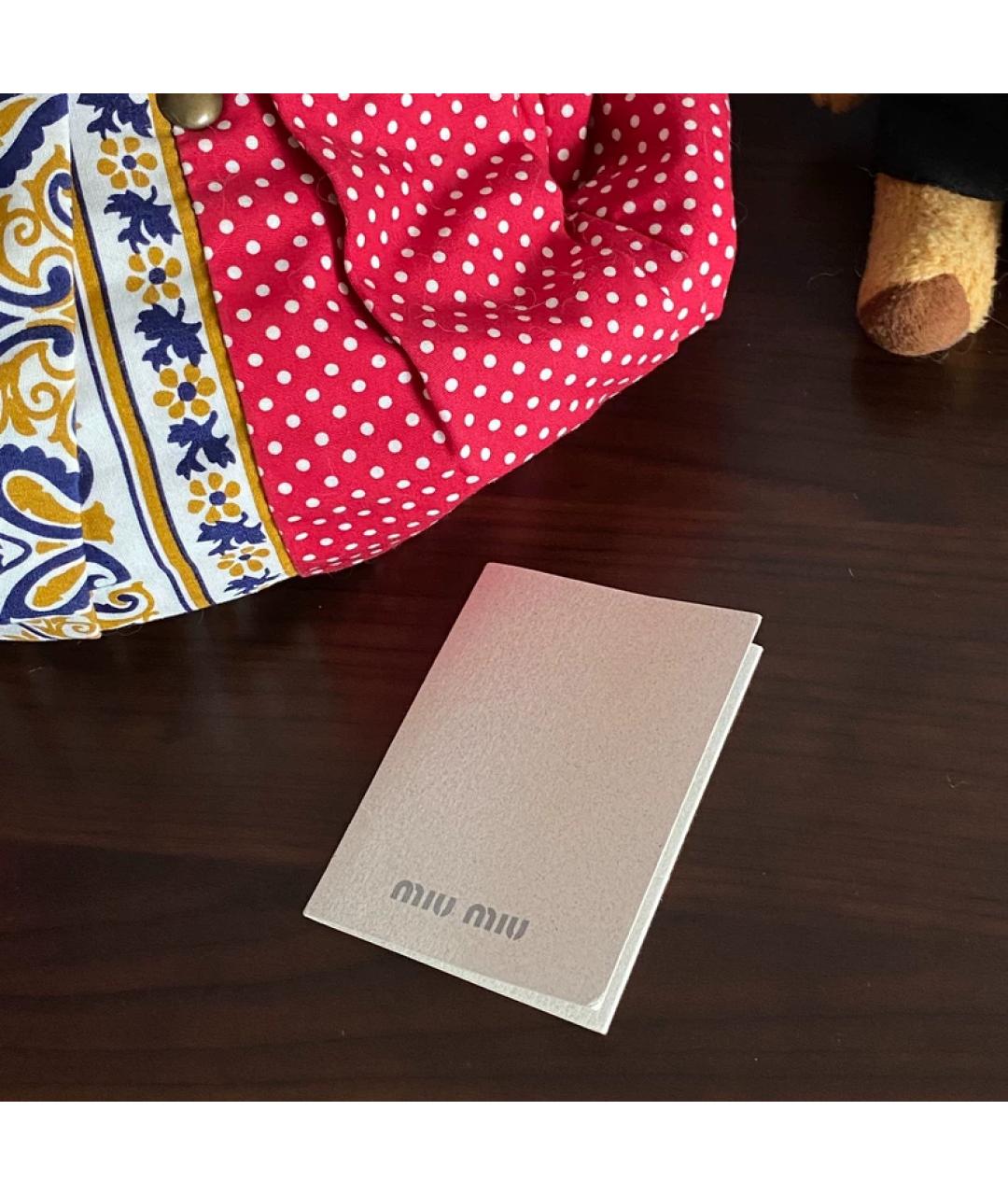 MIU MIU Красная тканевая сумка через плечо, фото 5