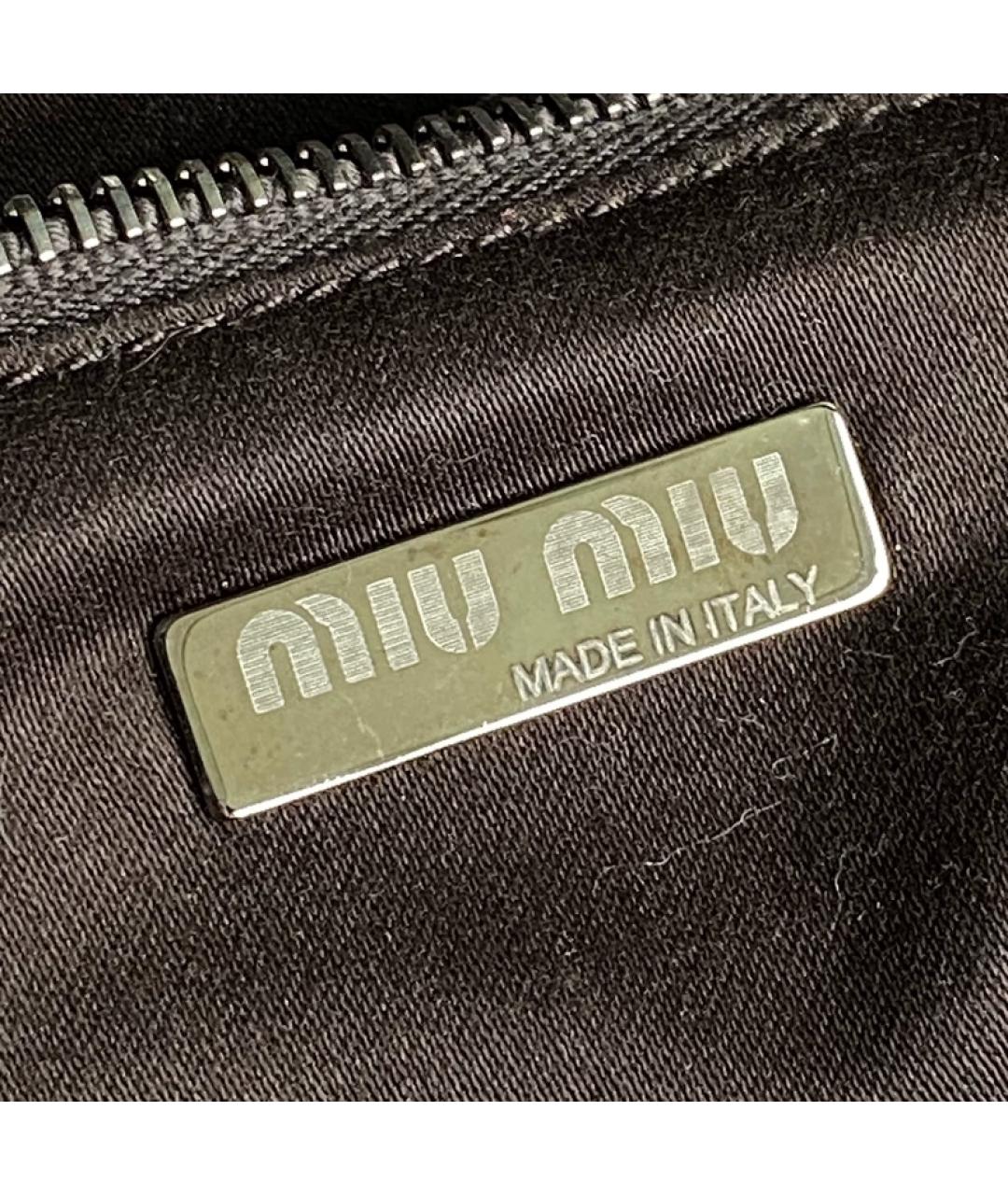 MIU MIU Фиолетовая кожаная сумка с короткими ручками, фото 5