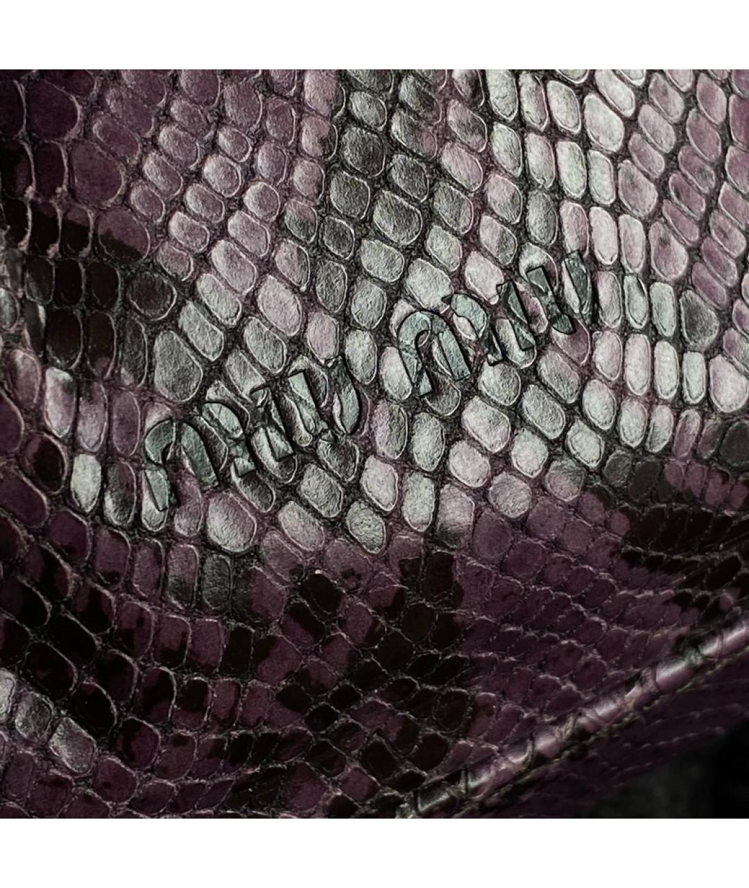 MIU MIU Фиолетовая кожаная сумка с короткими ручками, фото 2