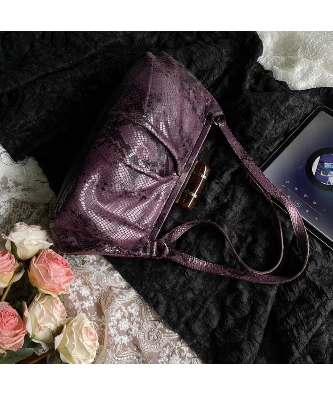 MIU MIU Фиолетовая кожаная сумка с короткими ручками, фото 7