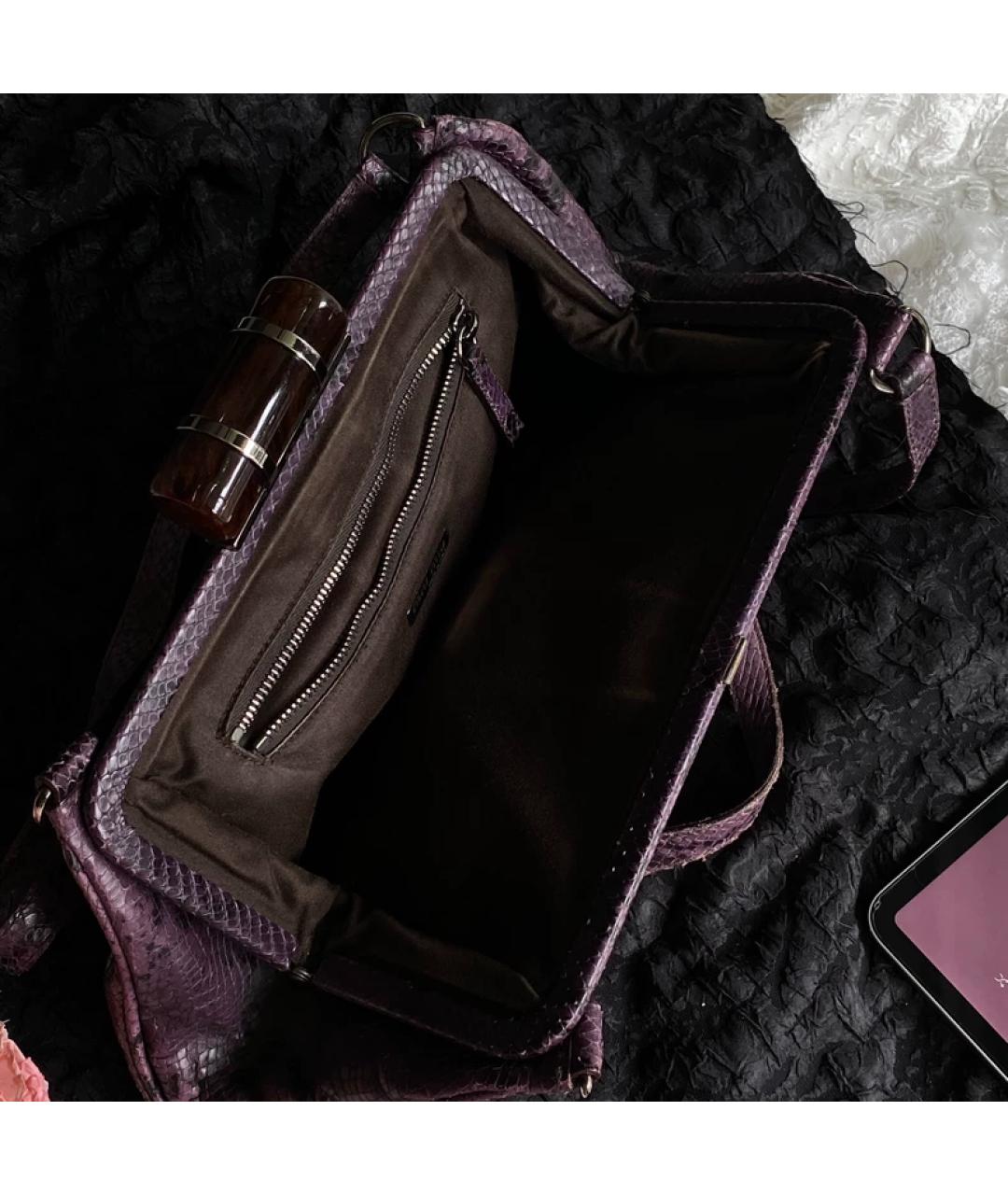 MIU MIU Фиолетовая кожаная сумка с короткими ручками, фото 3