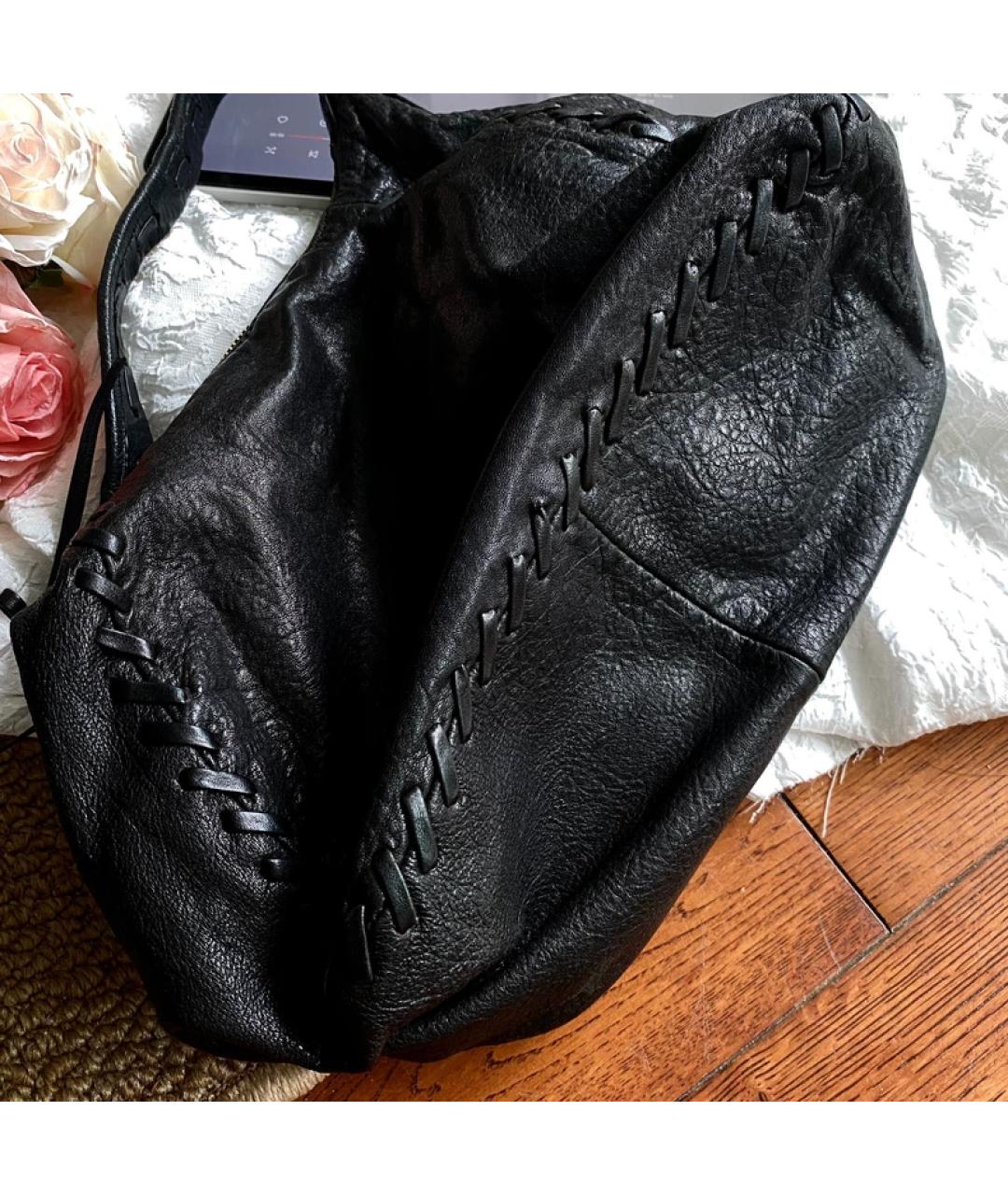 MIU MIU Черная кожаная сумка с короткими ручками, фото 5