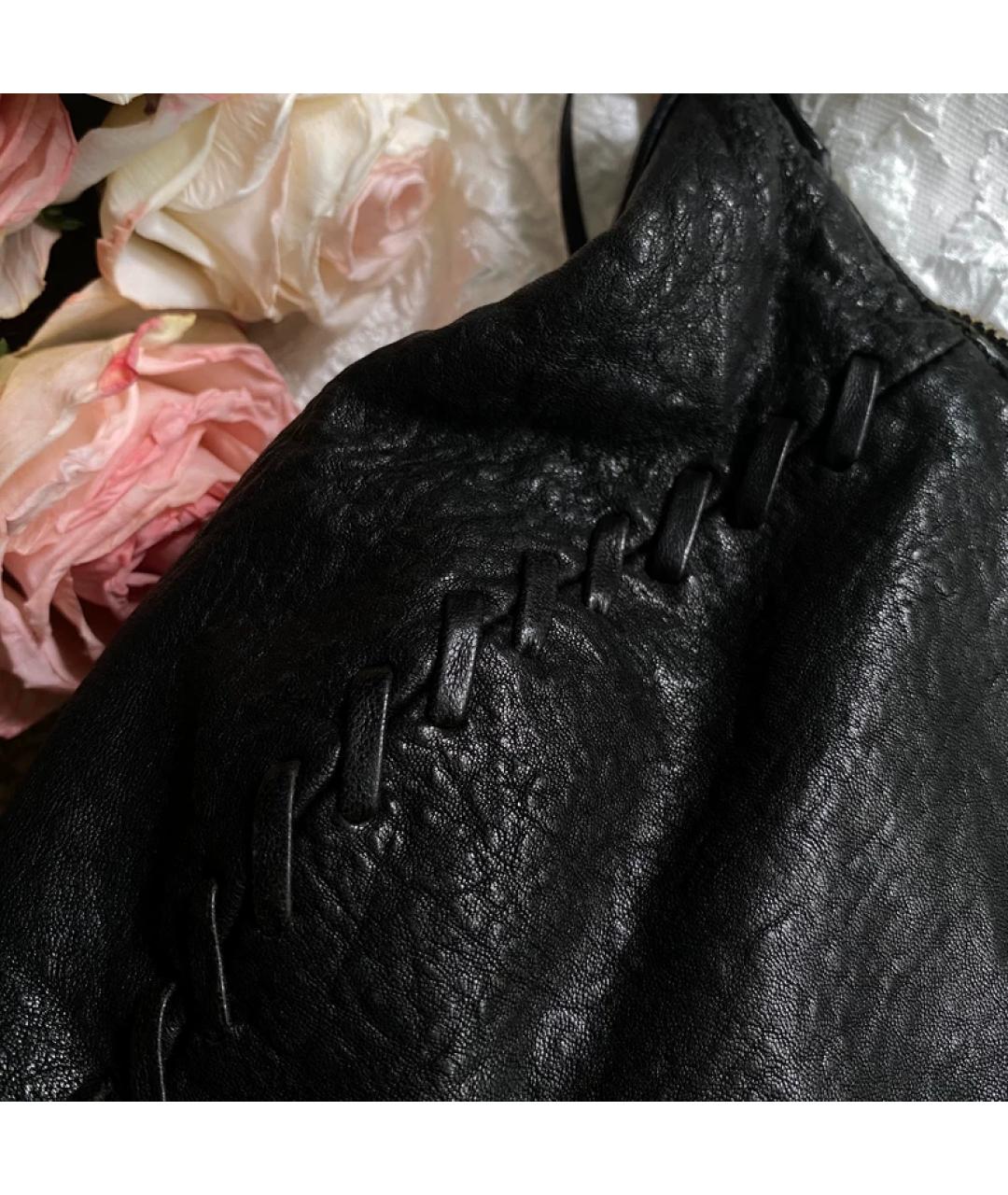 MIU MIU Черная кожаная сумка с короткими ручками, фото 3