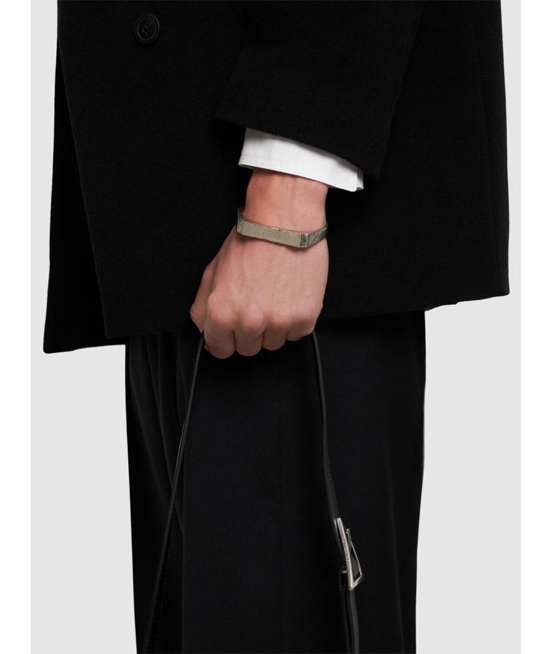 MM6 MAISON MARGIELA Серебрянный металлический браслет, фото 8