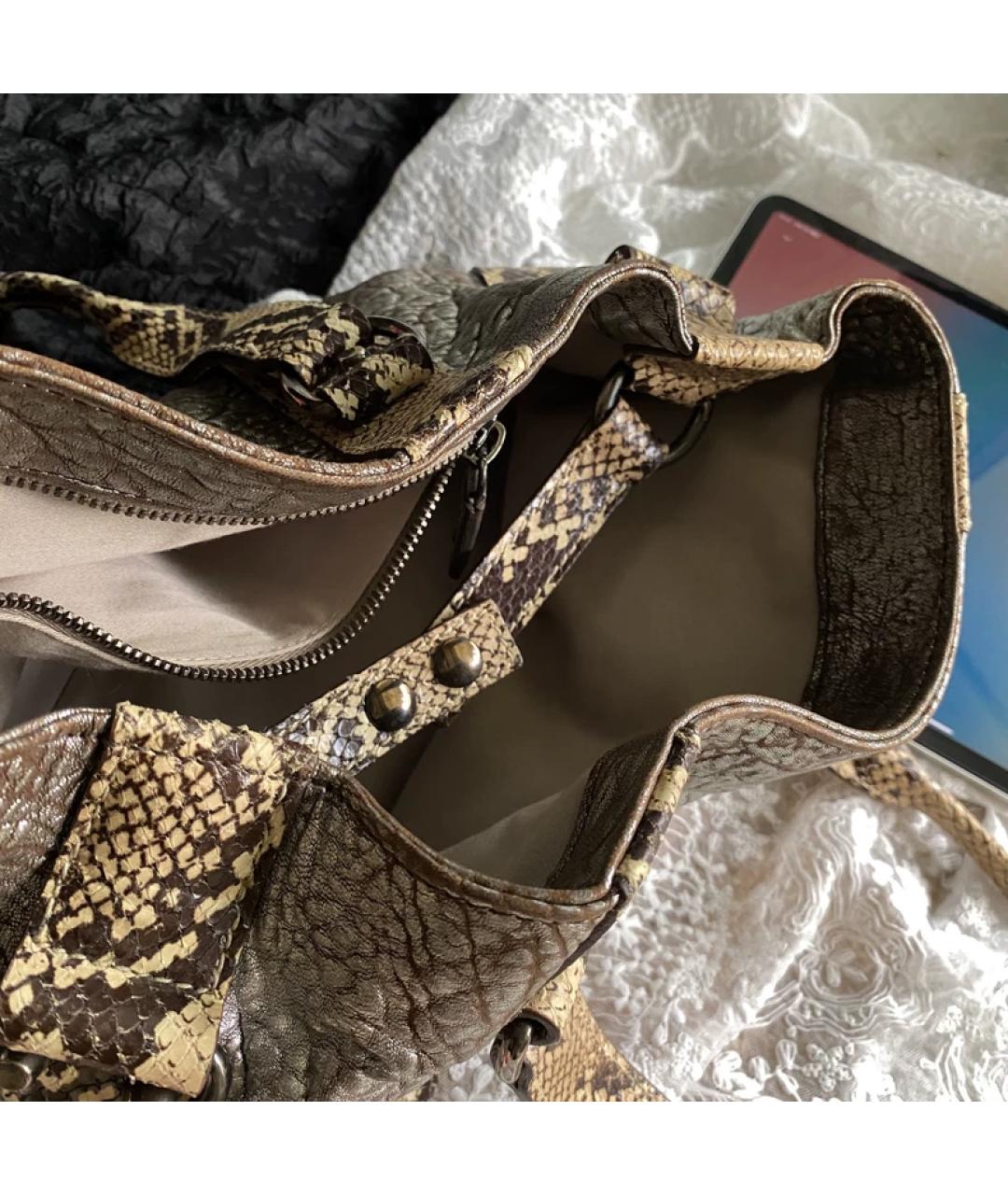 MIU MIU Серебряная кожаная сумка тоут, фото 5