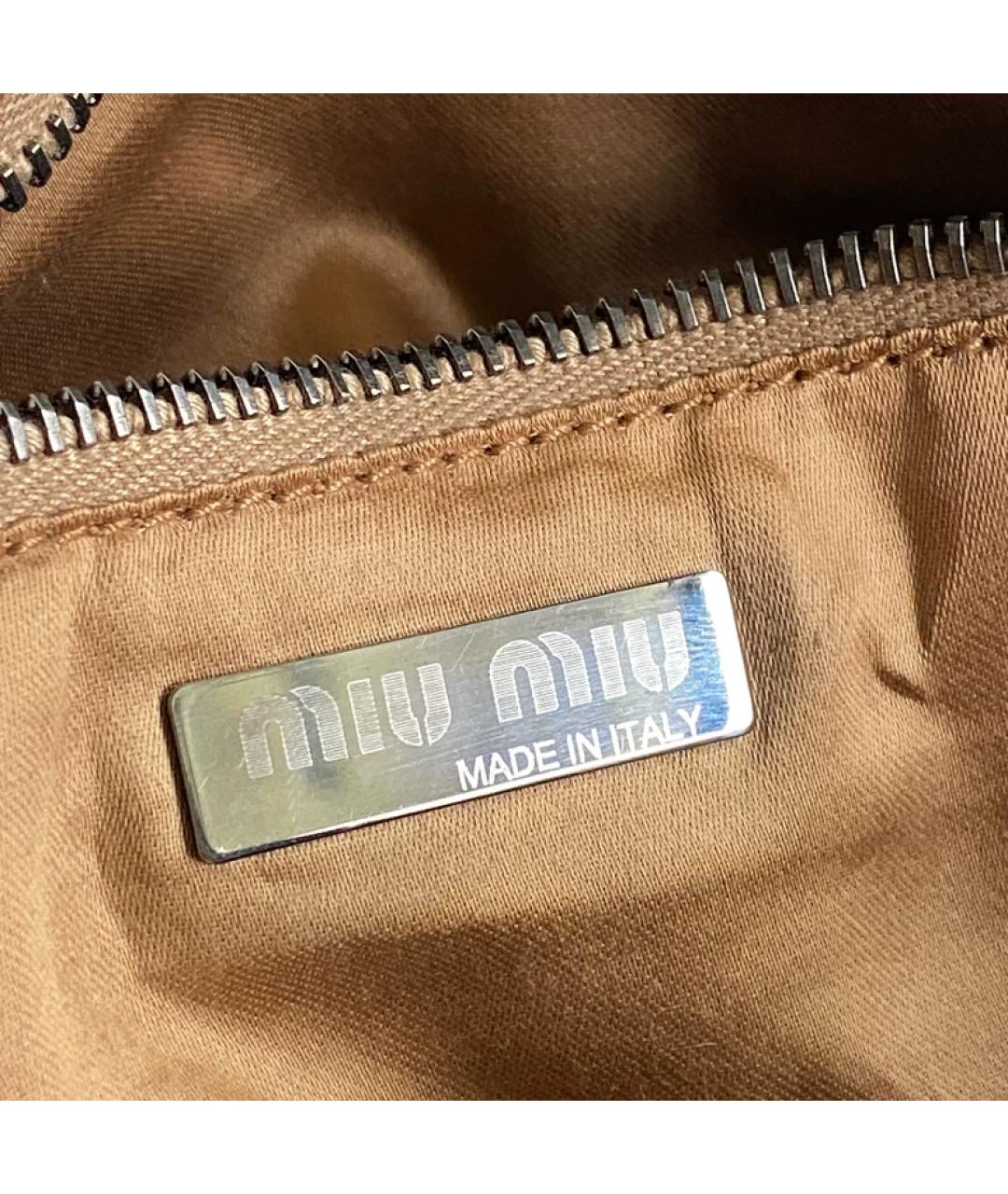 MIU MIU Золотая кожаная сумка тоут, фото 4