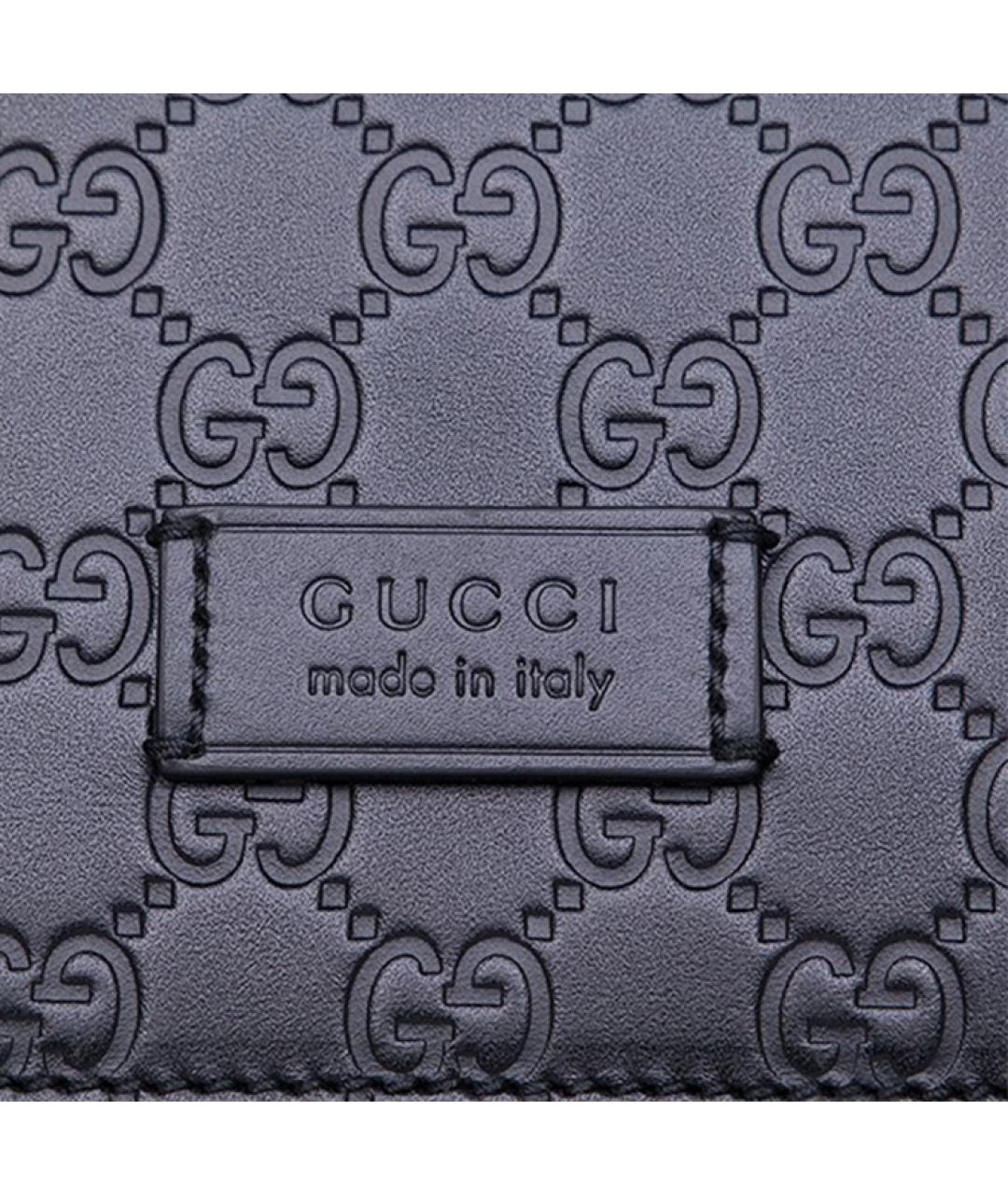GUCCI Черная кожаная сумка на плечо, фото 7