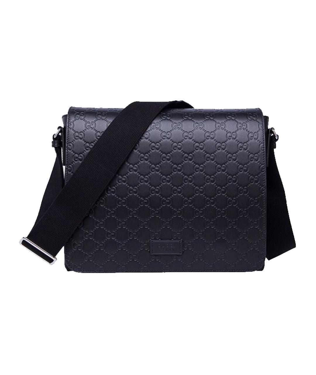 GUCCI Черная кожаная сумка на плечо, фото 1