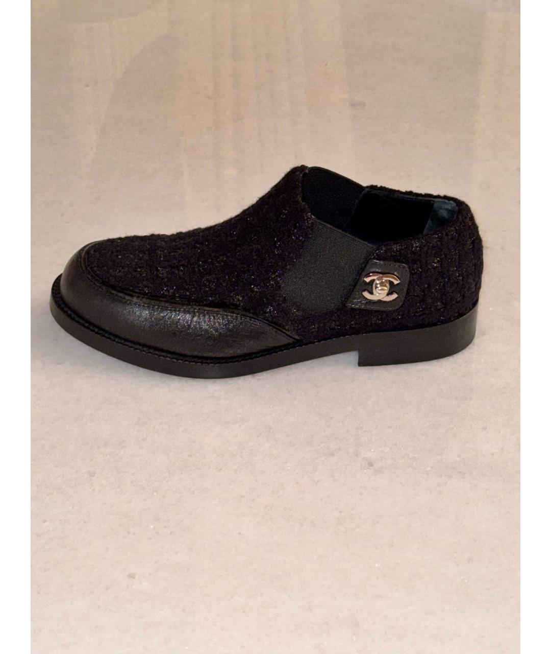 CHANEL Черные кожаные туфли, фото 9