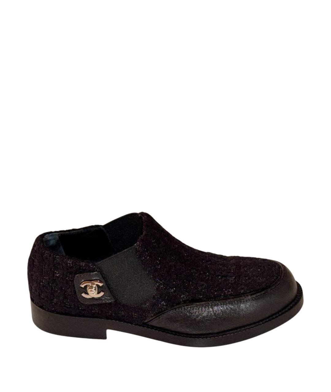 CHANEL Черные кожаные туфли, фото 1