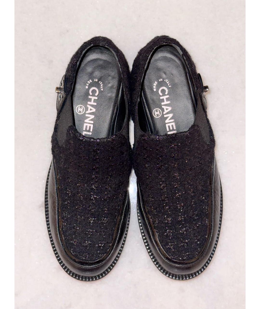 CHANEL Черные кожаные туфли, фото 2