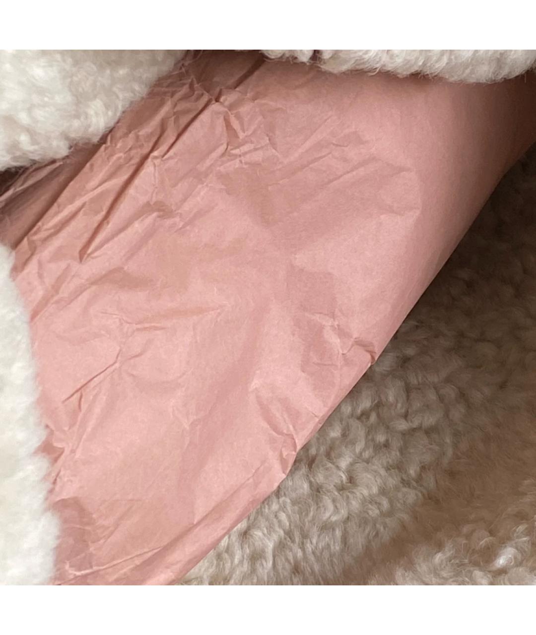 MIU MIU Бежевая меховая сумка с короткими ручками, фото 6