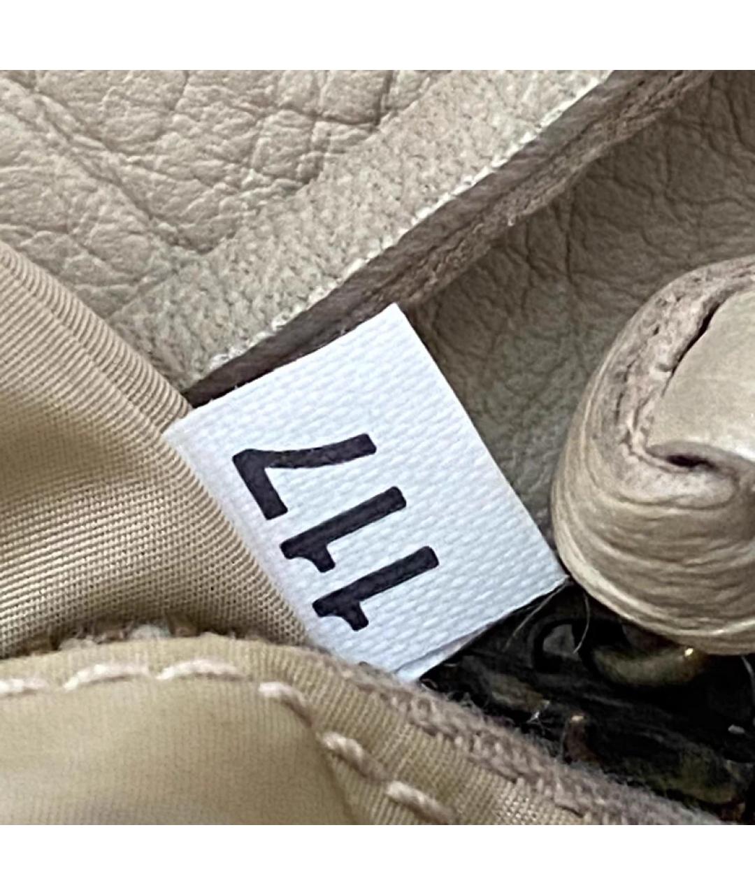 MIU MIU Бежевая кожаная сумка с короткими ручками, фото 6